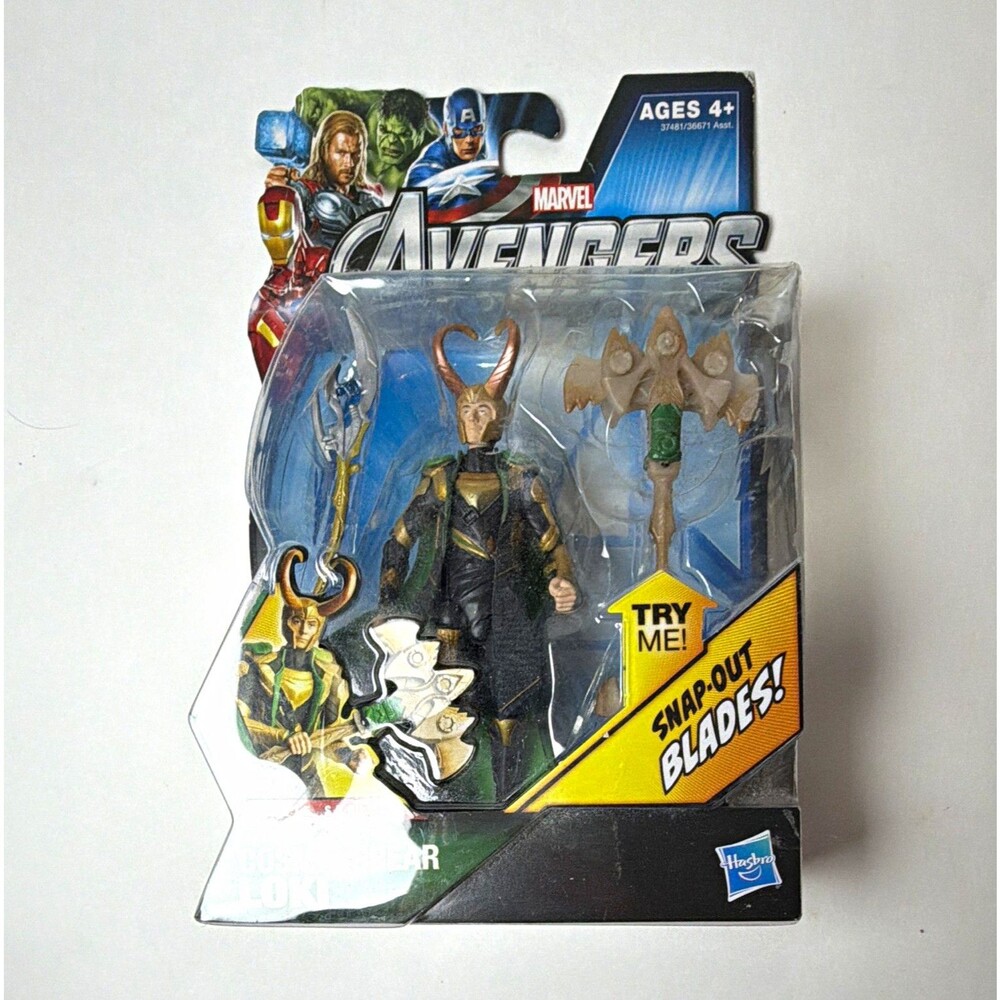 Hasbro Avengers Movie Series Loki Cosmic Spear Action Figure w/ Snap-Out Blades